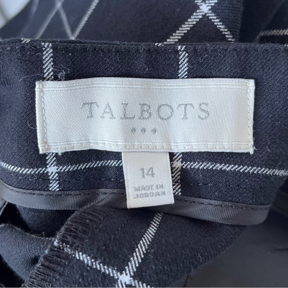 •Talbots• Window Pane Check Side Zip Pants - Size 14 - Picture 2 of 6